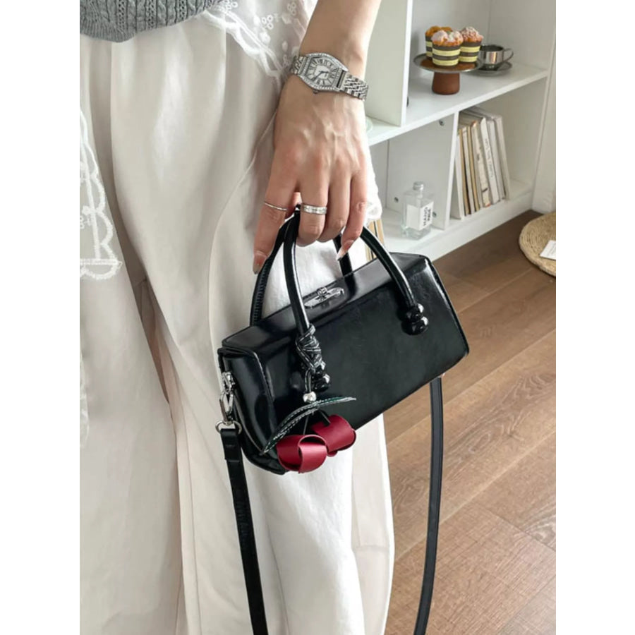 Top Handle Crossbody Bag Black / One Size Apparel and Accessories