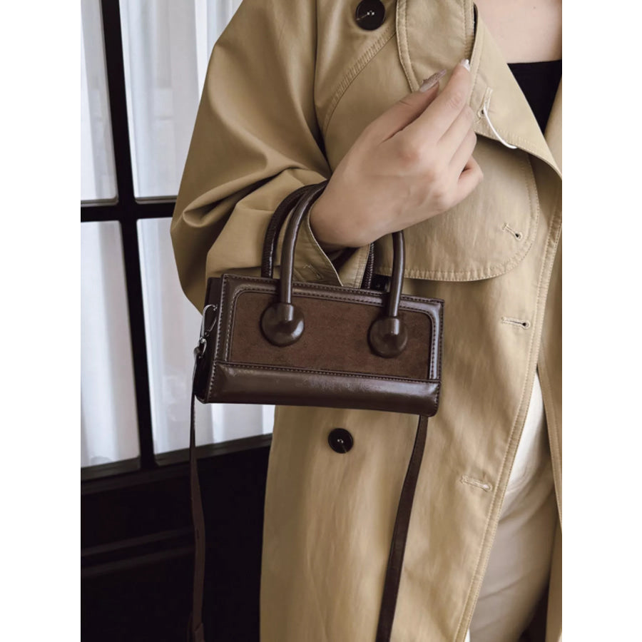 Top Handle Crossbody Bag Brown / One Size Apparel and Accessories