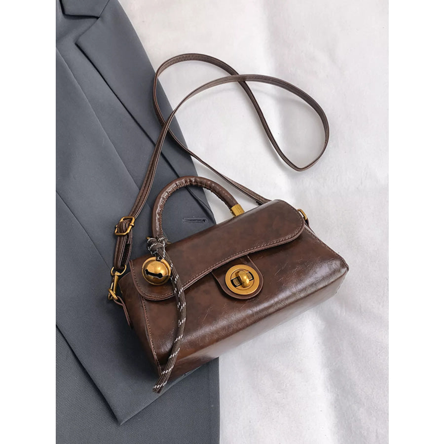 Top Handle Crossbody Bag Brown / One Size Apparel and Accessories