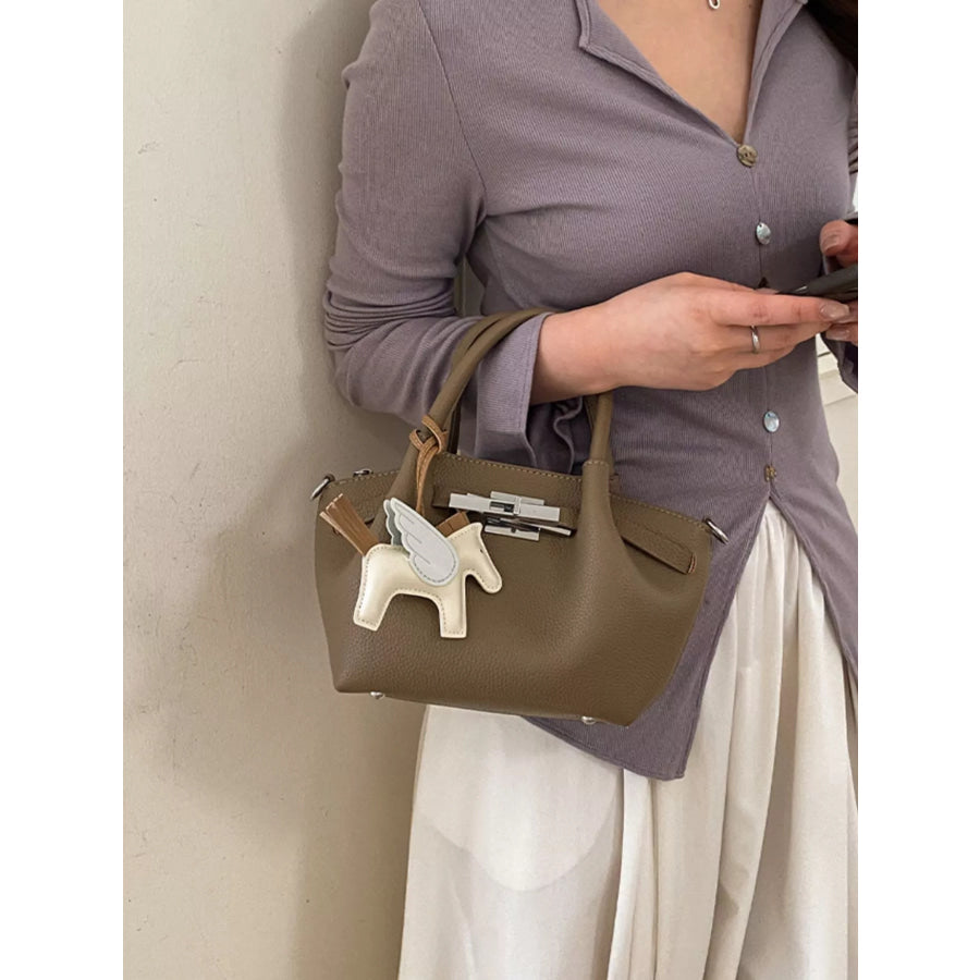 Top Handle Crossbody Bag Brown / One Size Apparel and Accessories