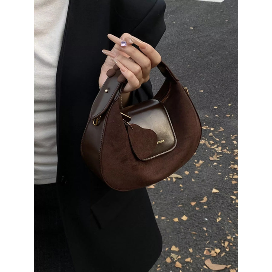 Top Handle Crossbody Bag Chocolate / One Size Apparel and Accessories