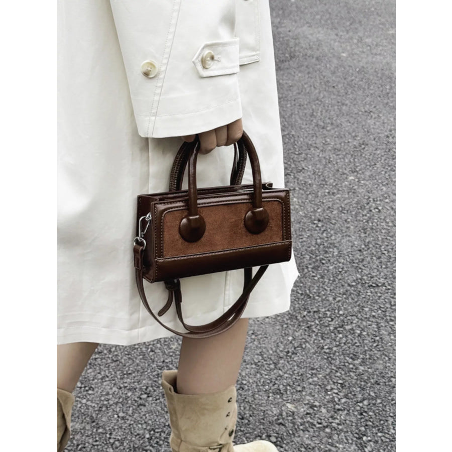 Top Handle Crossbody Bag Coffee Brown / One Size Apparel and Accessories