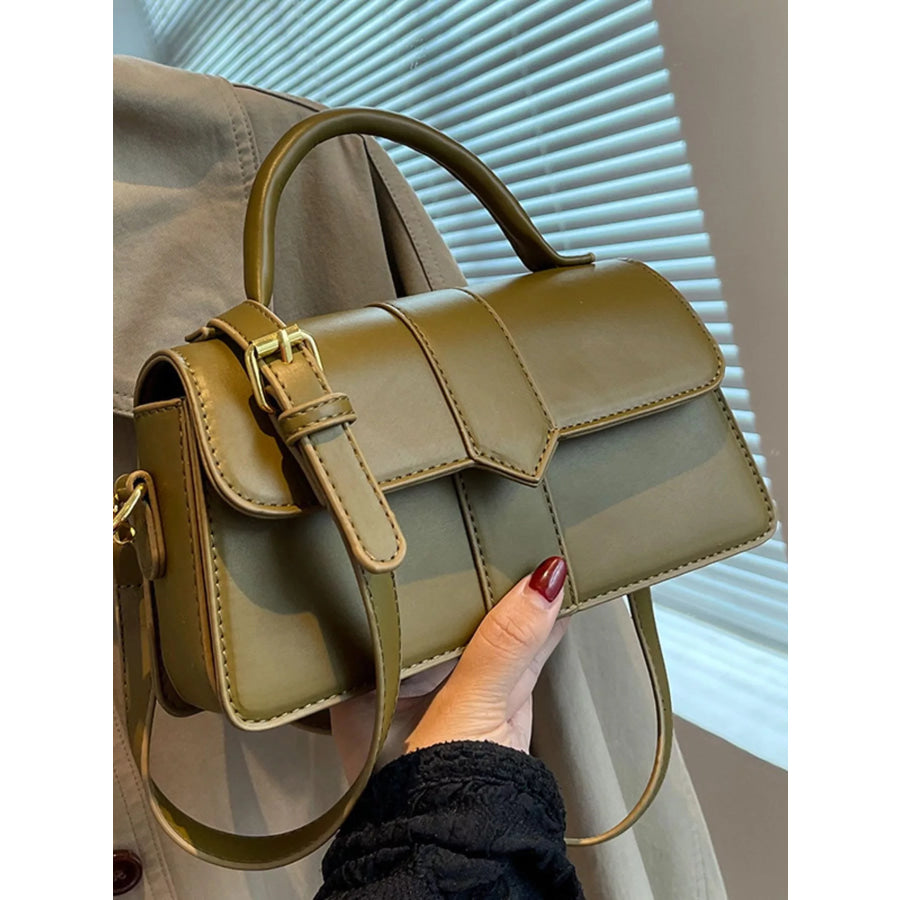 Top Handle Crossbody Bag Green / One Size Apparel and Accessories