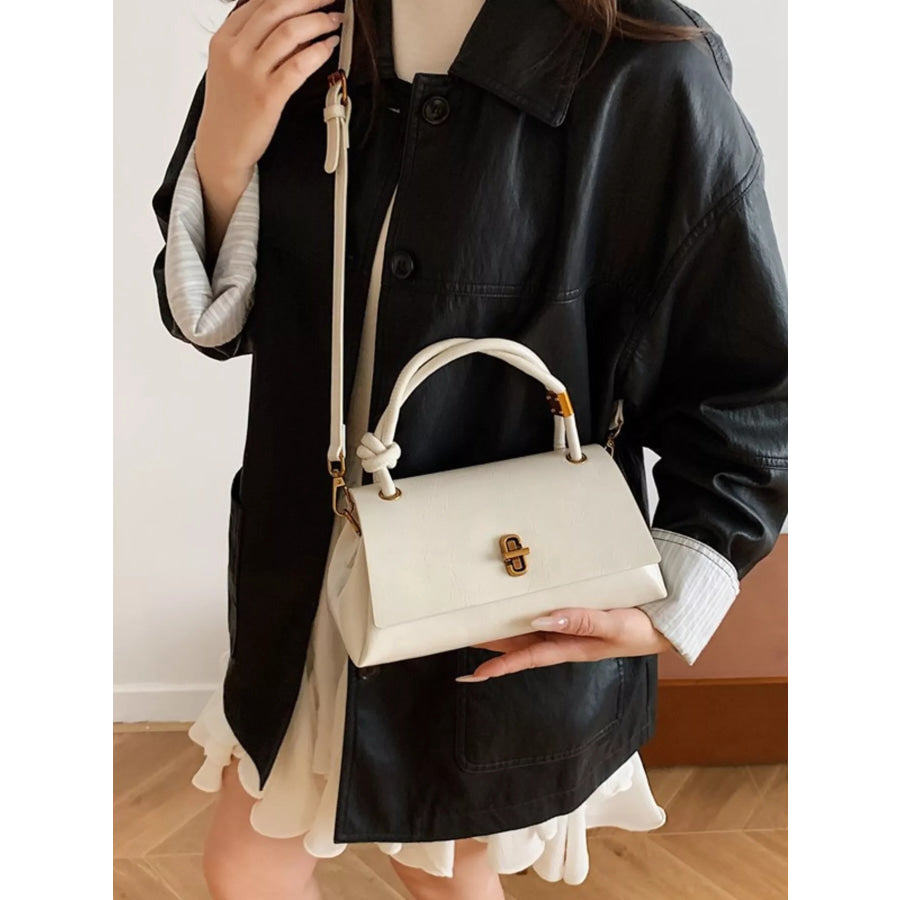 Top Handle Crossbody Bag Ivory / One Size Apparel and Accessories