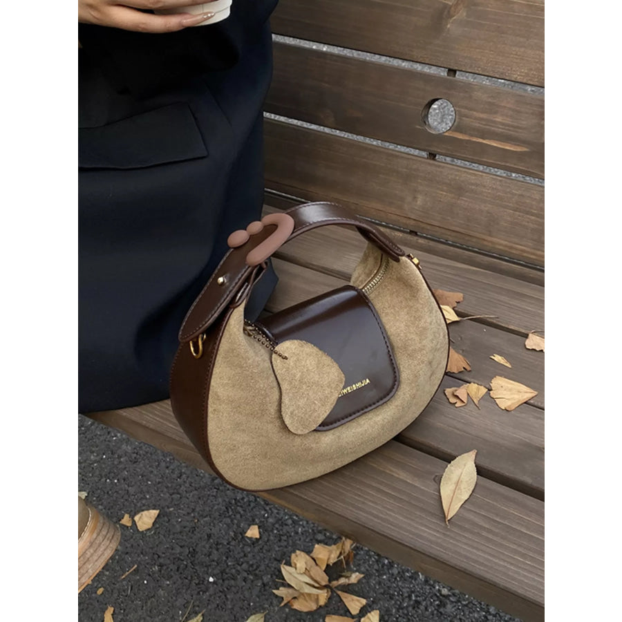 Top Handle Crossbody Bag Khaki / One Size Apparel and Accessories