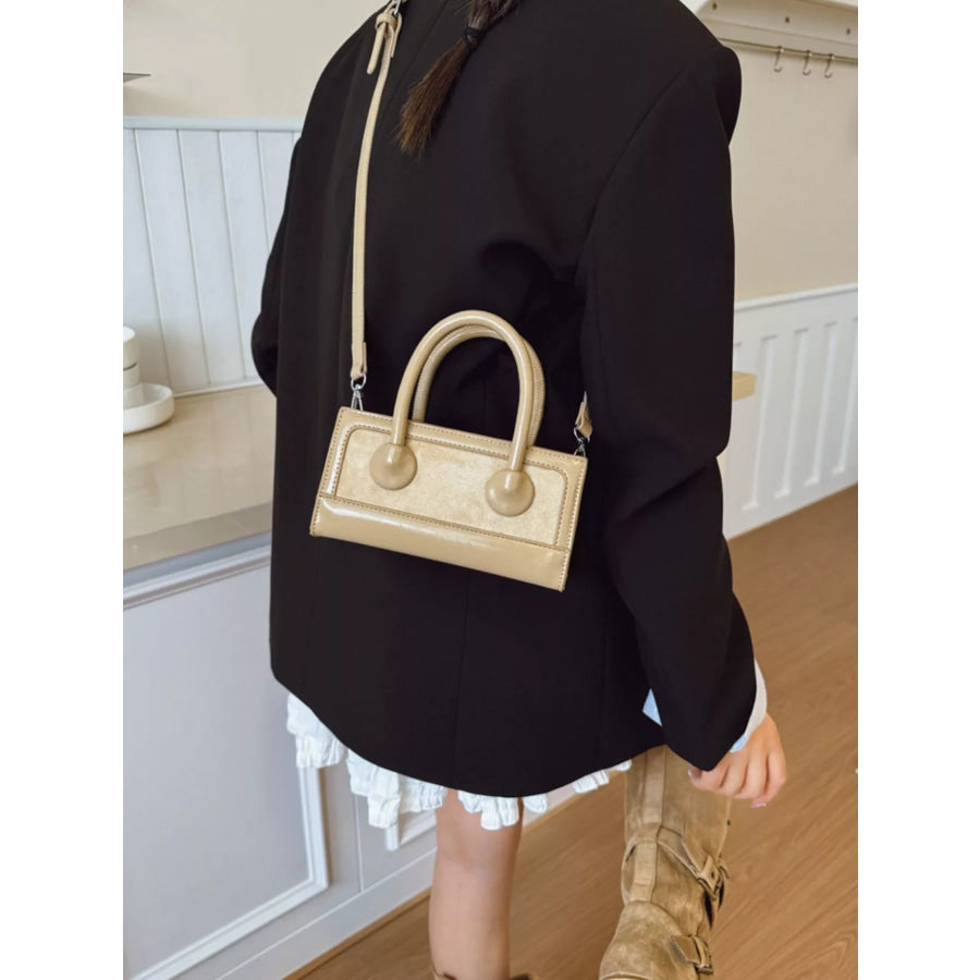 Top Handle Crossbody Bag Khaki / One Size Apparel and Accessories