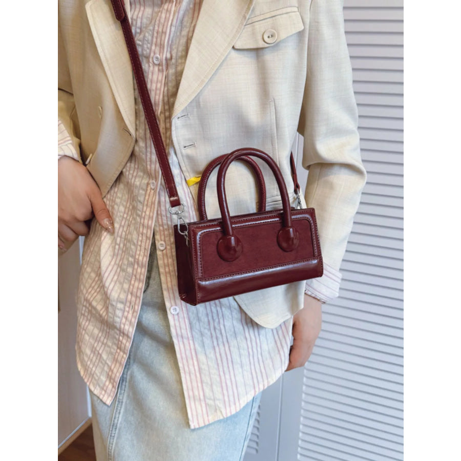Top Handle Crossbody Bag Red / One Size Apparel and Accessories