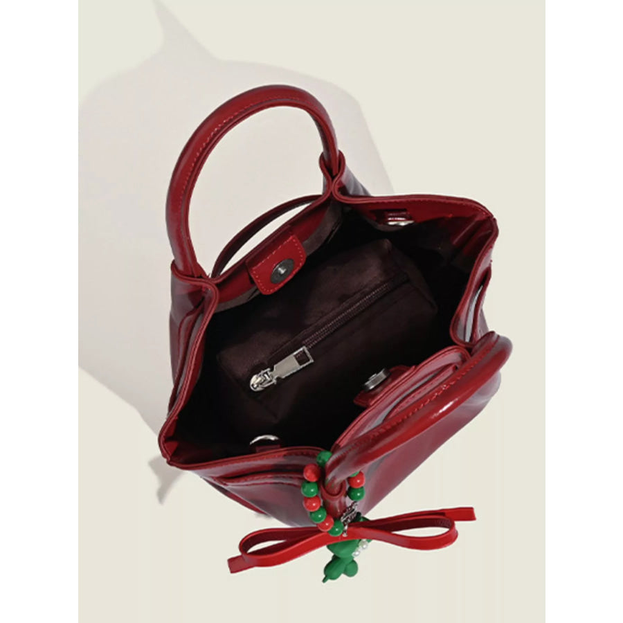 Top Handle Crossbody Bag Red / One Size Apparel and Accessories