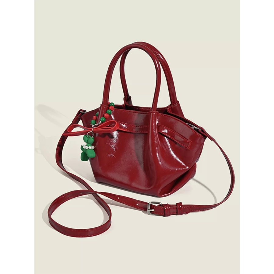 Top Handle Crossbody Bag Red / One Size Apparel and Accessories