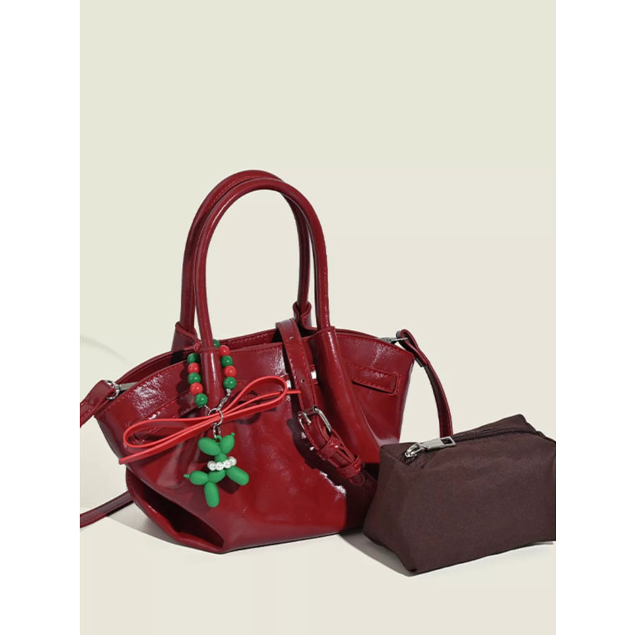 Top Handle Crossbody Bag Red / One Size Apparel and Accessories
