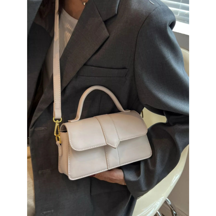 Top Handle Crossbody Bag Rice White / One Size Apparel and Accessories