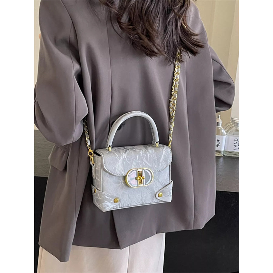 Top Handle Crossbody Bag Silver / onesize Apparel and Accessories