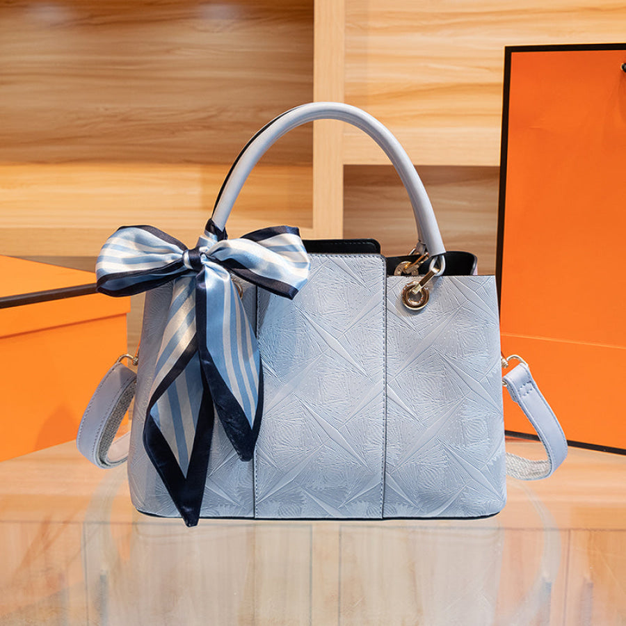 Top-Handle Handbag Light Blue / One Size Apparel and Accessories