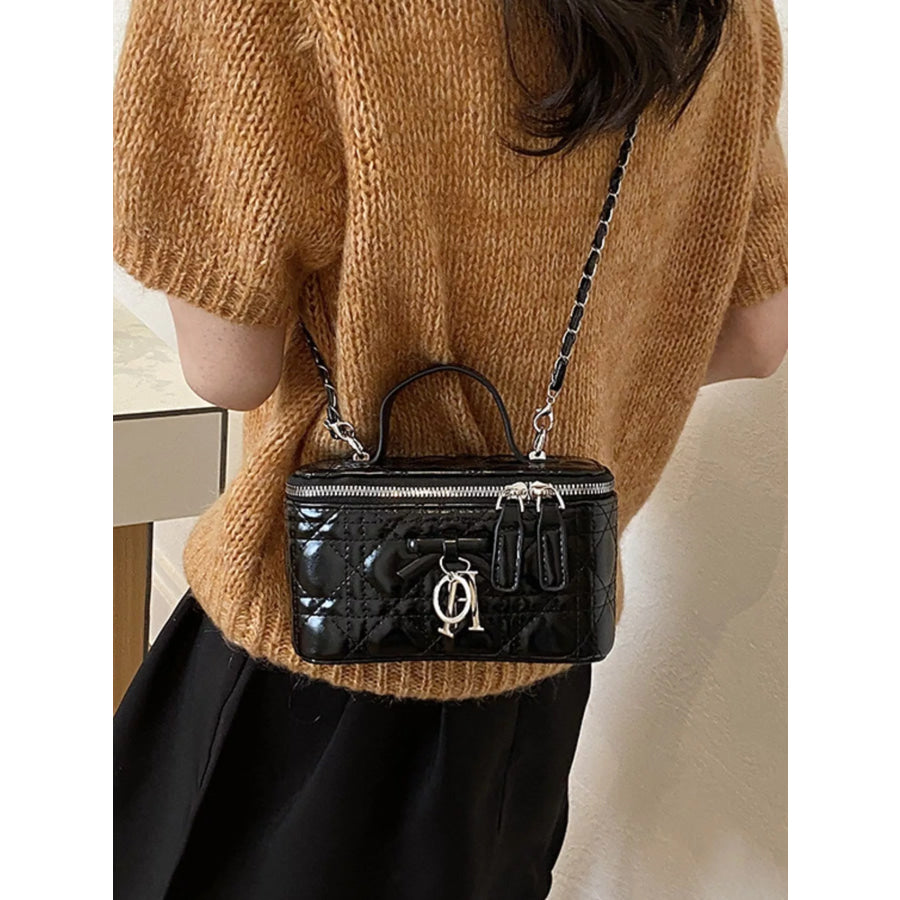 Top Handle PU Leather Crossbody Bag Apparel and Accessories