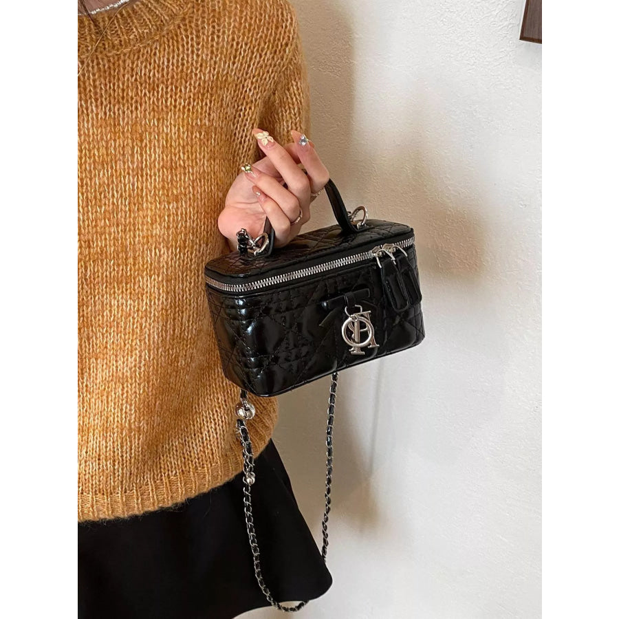 Top Handle PU Leather Crossbody Bag Apparel and Accessories