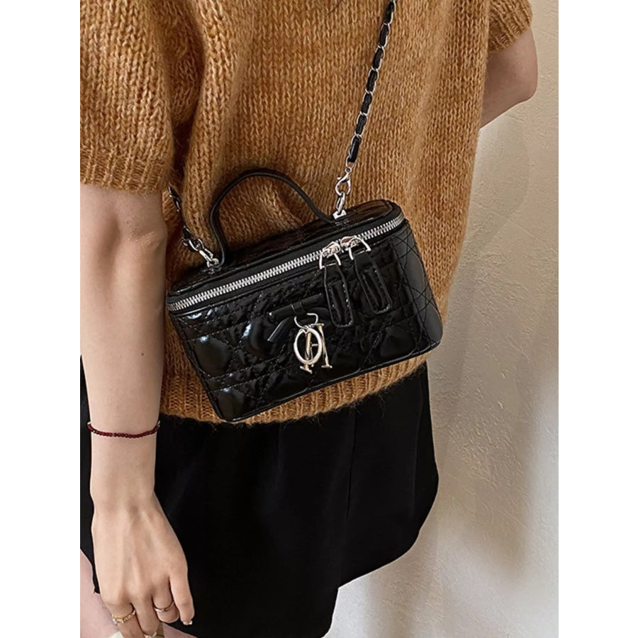 Top Handle PU Leather Crossbody Bag Apparel and Accessories