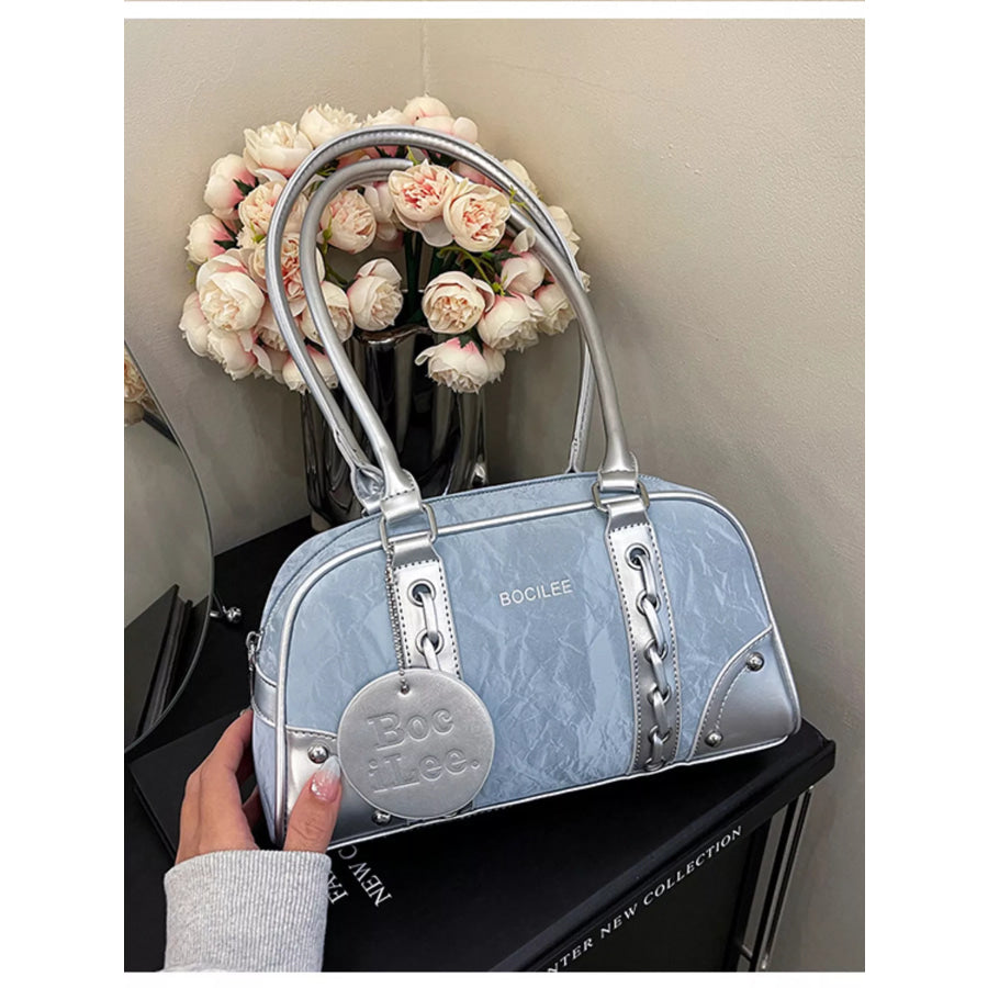 Top Handle Shoulder Bag Blue / ONESIZE Apparel and Accessories