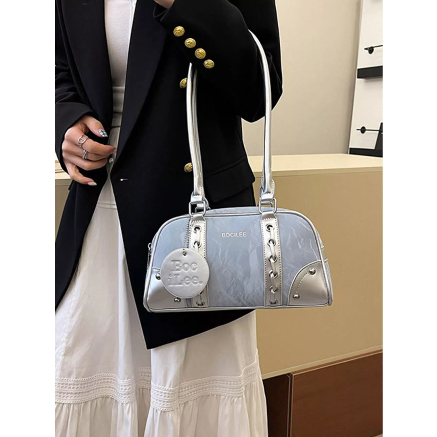Top Handle Shoulder Bag Blue / ONESIZE Apparel and Accessories