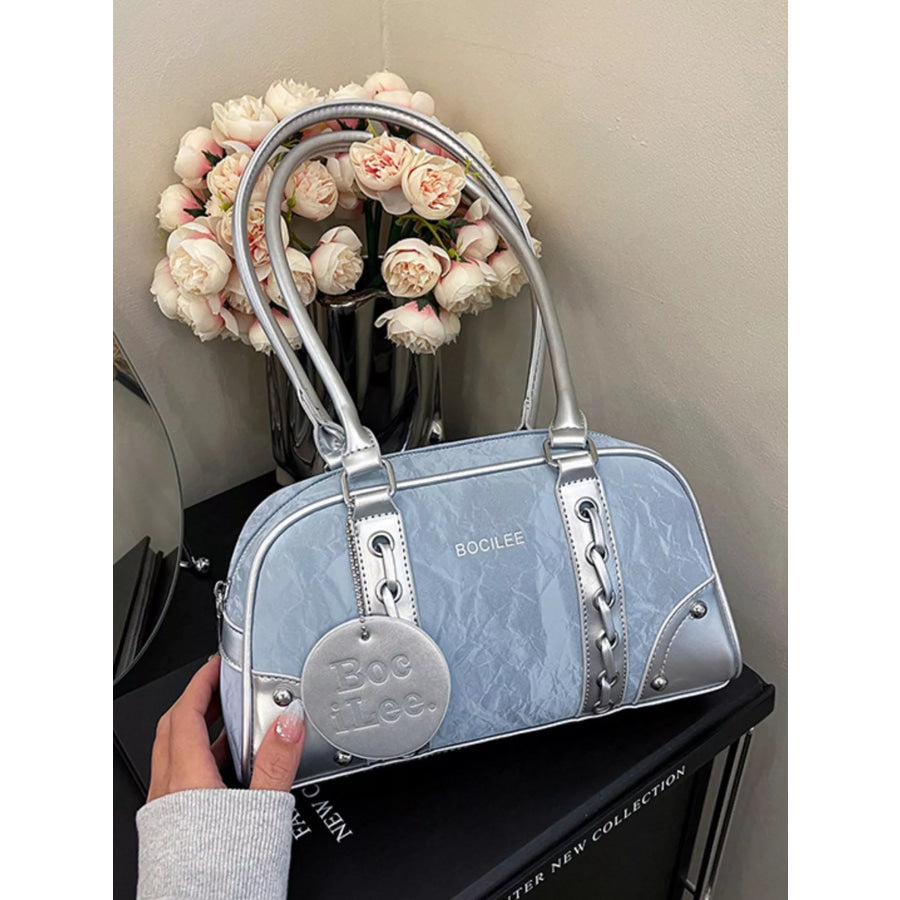 Top Handle Shoulder Bag Blue / ONESIZE Apparel and Accessories