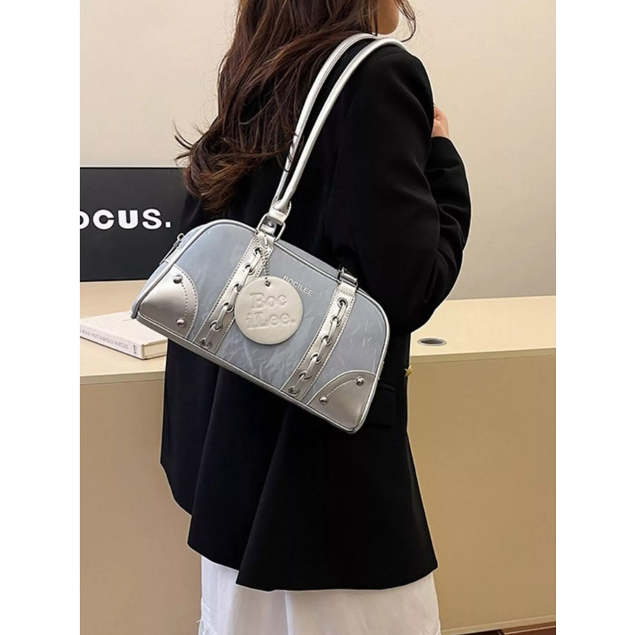 Top Handle Shoulder Bag Blue / ONESIZE Apparel and Accessories