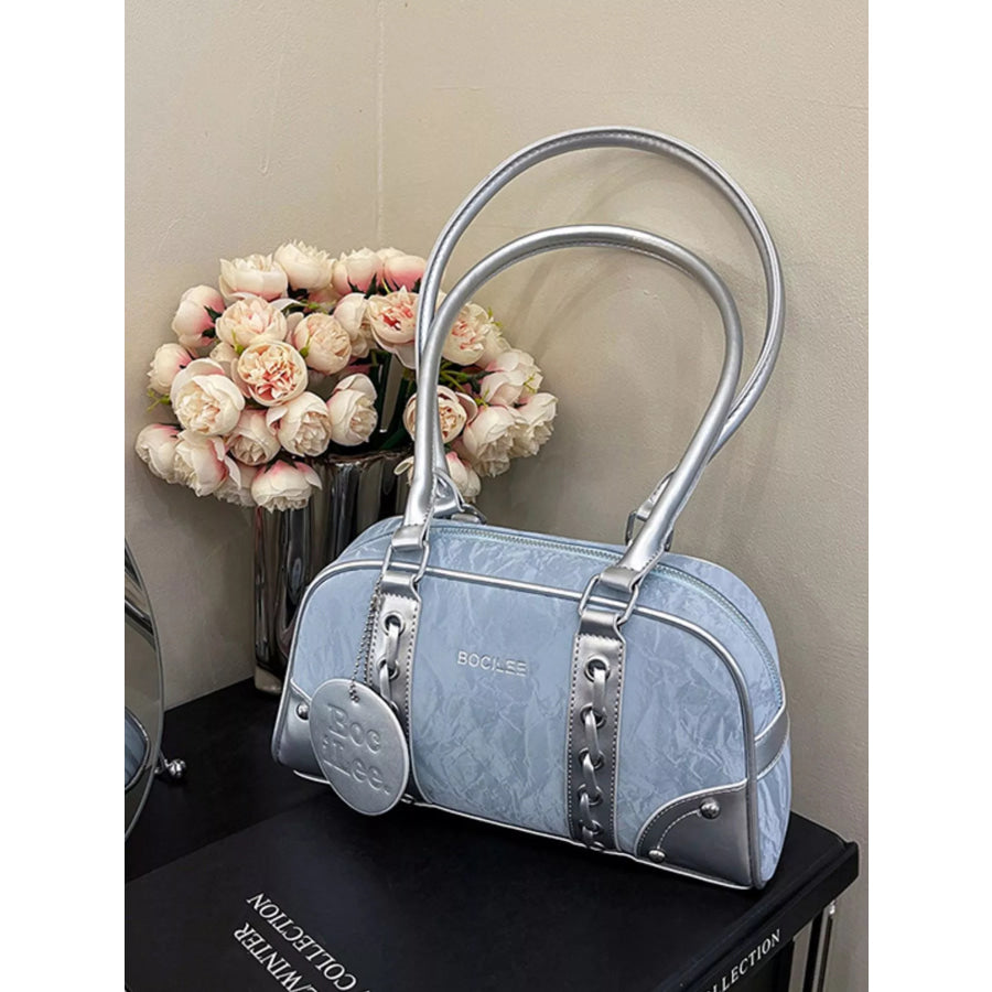 Top Handle Shoulder Bag Blue / ONESIZE Apparel and Accessories