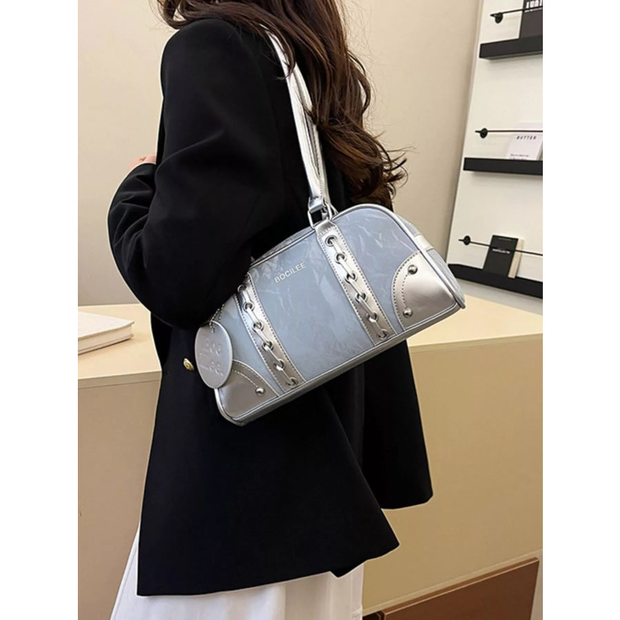 Top Handle Shoulder Bag Blue / ONESIZE Apparel and Accessories