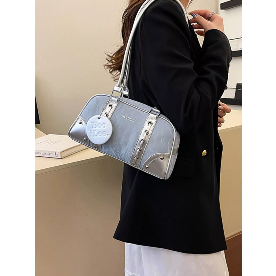 Top Handle Shoulder Bag Blue / ONESIZE Apparel and Accessories
