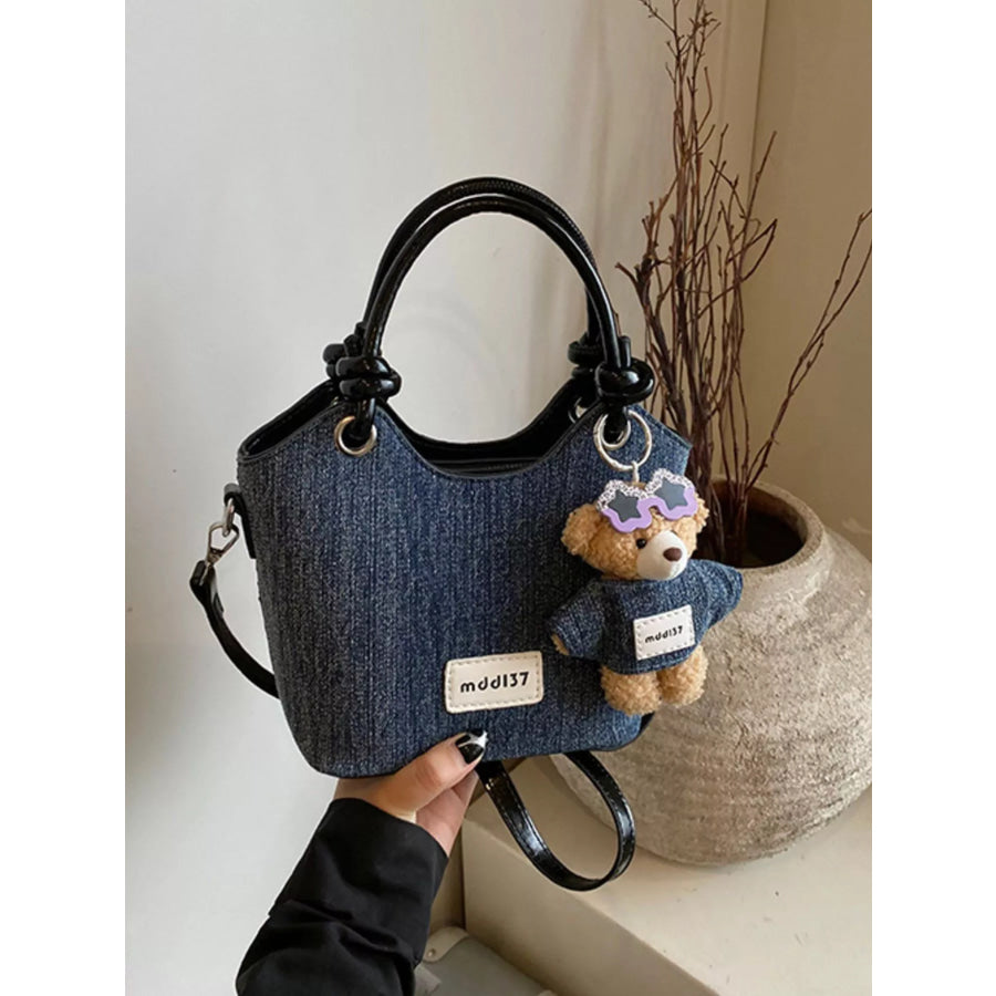 Top Handle Shoulder Bag Dark Navy / One Size Apparel and Accessories