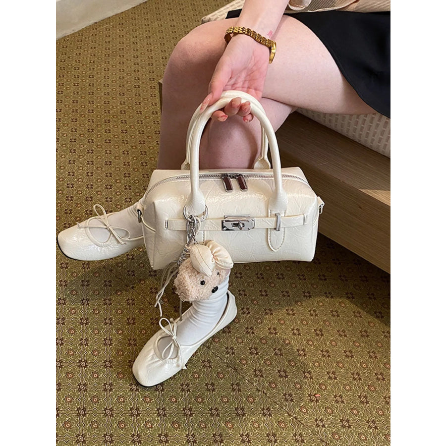 Top-Handle Shoulder Bag Ivory / One Size Apparel and Accessories