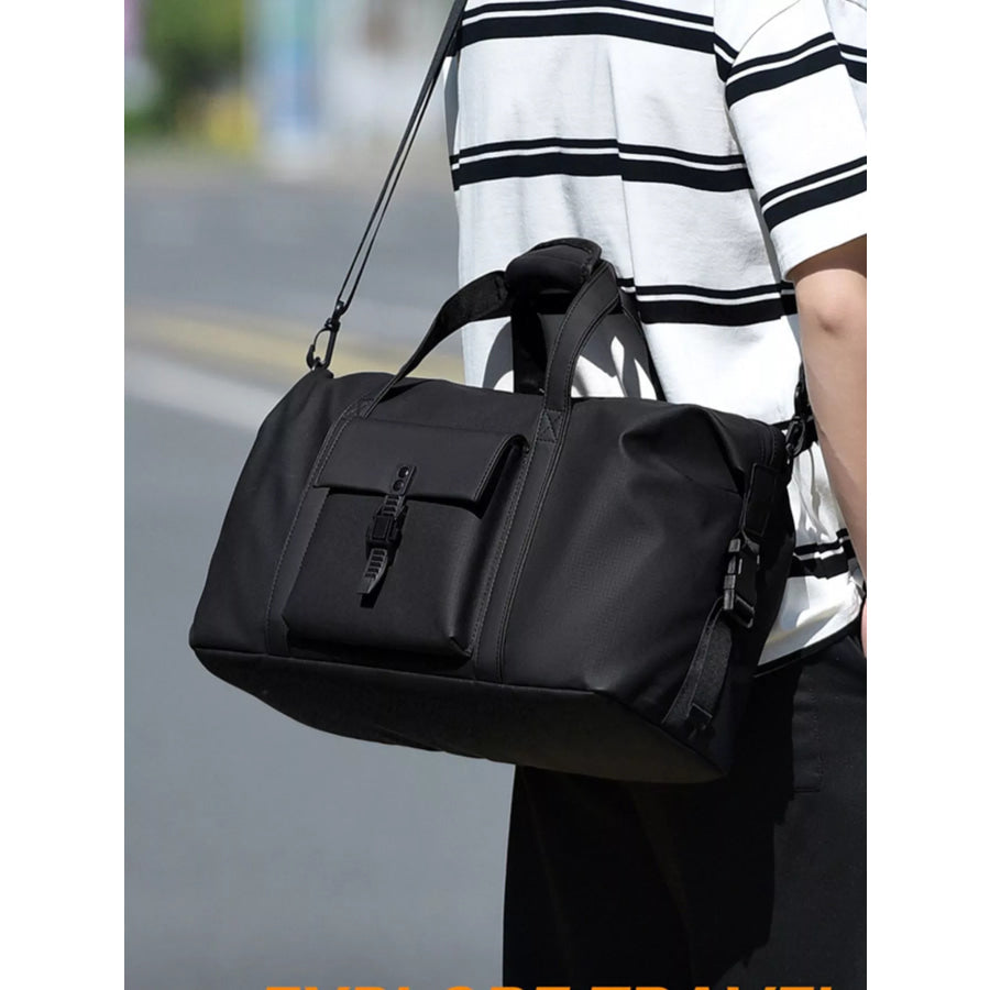 Top Handle Travel Bag Black / One Size Apparel and Accessories