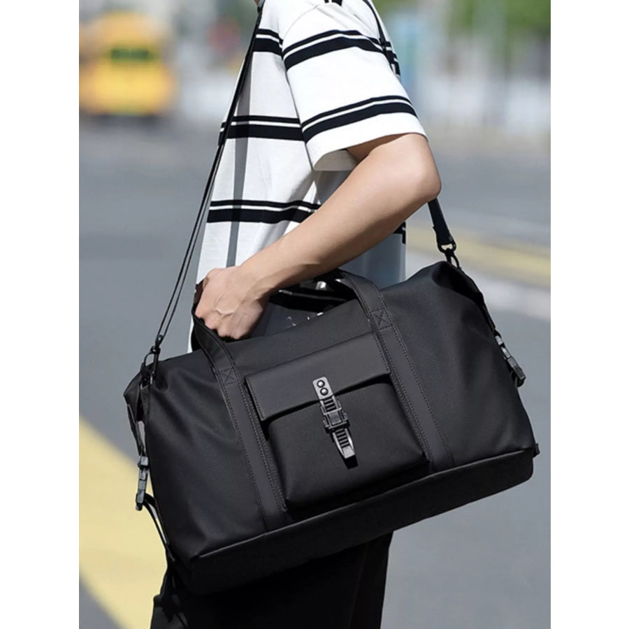 Top Handle Travel Bag Black / One Size Apparel and Accessories