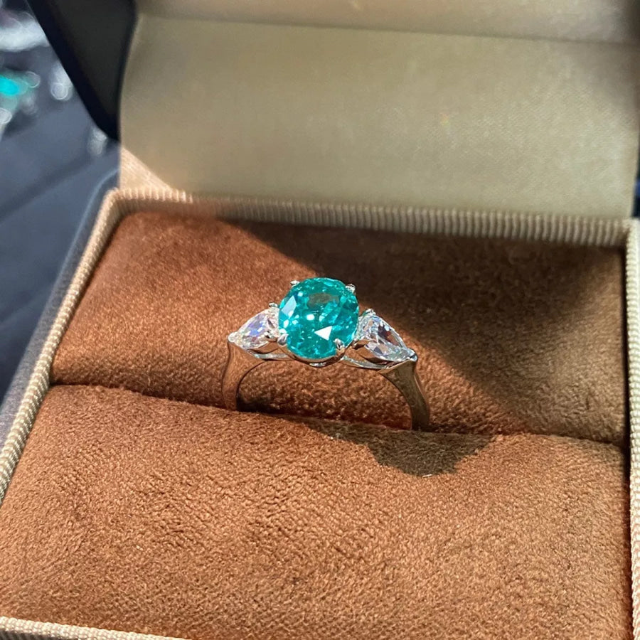 Topaz 925 Sterling Silver Oval Ring Apparel and Accessories
