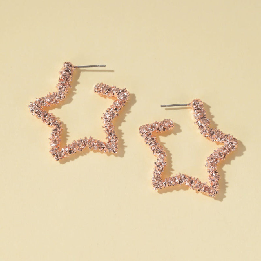 Torri Textured Star Hoops (Pre-Order) Earrings