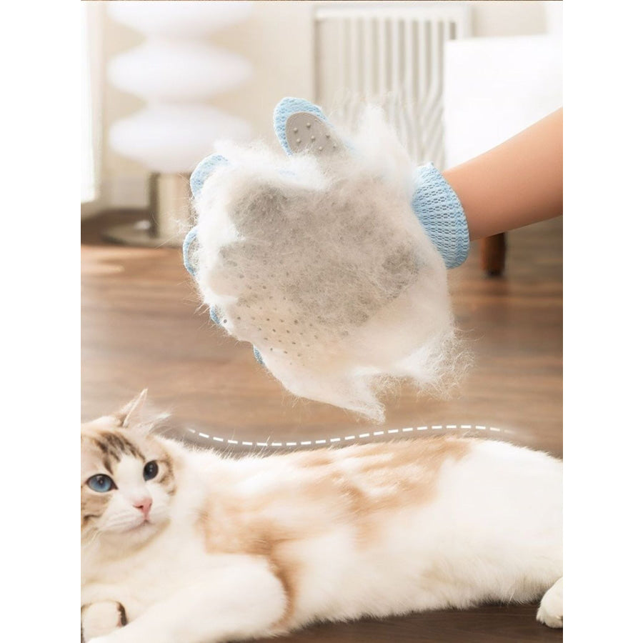 Touch Pet Hair Remover Glove Blue Bear Single Hand / One Size Apparel and Accessories