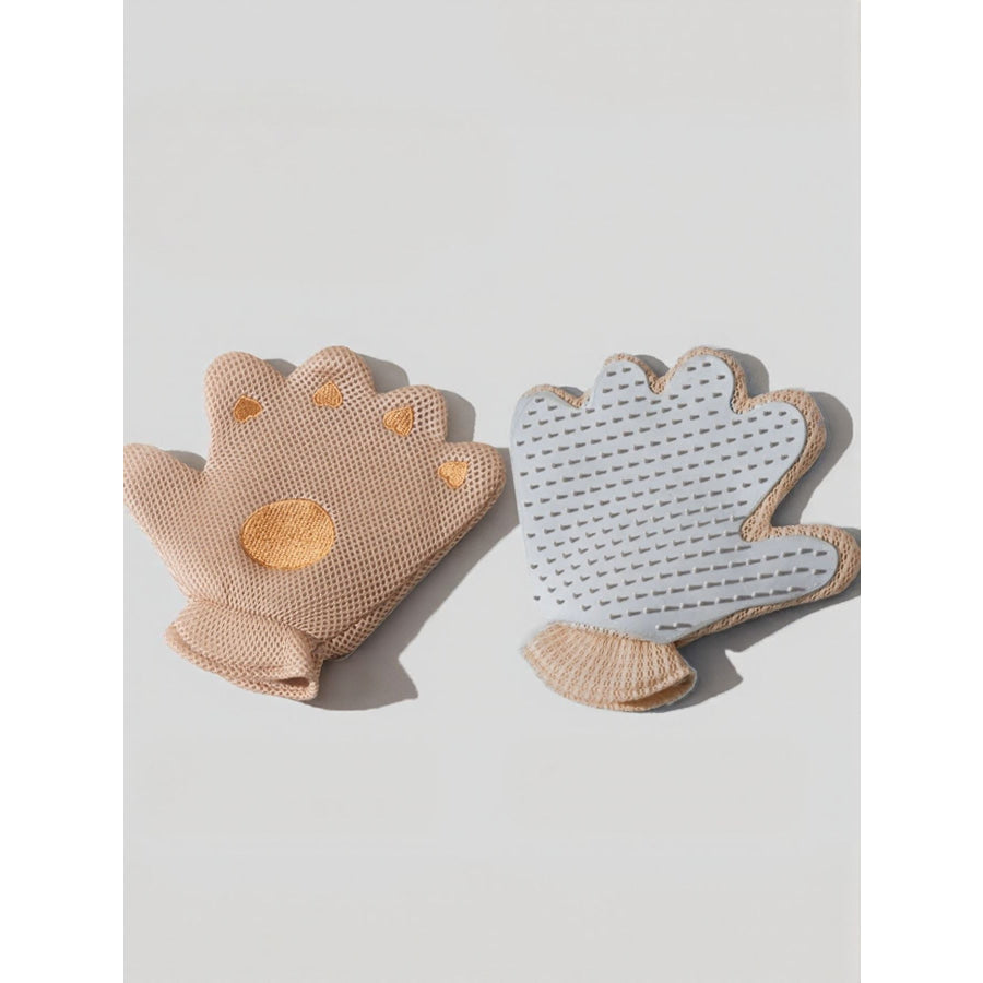Touch Pet Hair Remover Glove Brown Bear Single Hand / One Size Apparel and Accessories