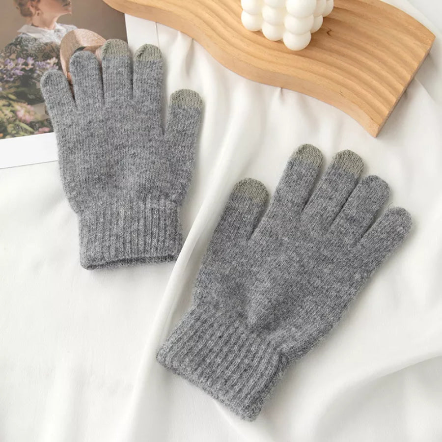 Touchscreen Knit Gloves Gray / One Size Apparel and Accessories