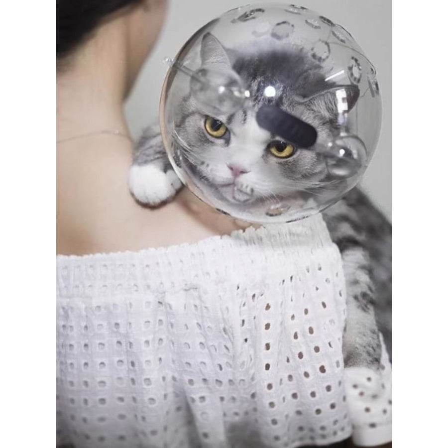 Transparent Anti-Bite Pet Spherical Head Cover Apparel and Accessories