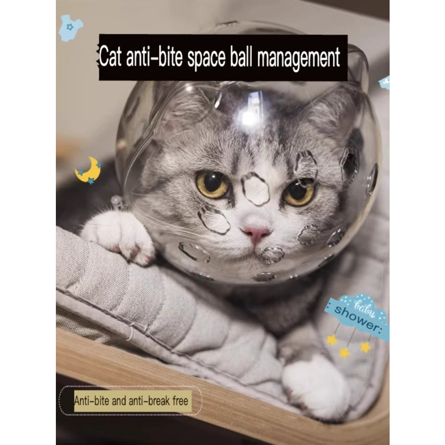 Transparent Anti-Bite Pet Spherical Head Cover Transparent / M Apparel and Accessories