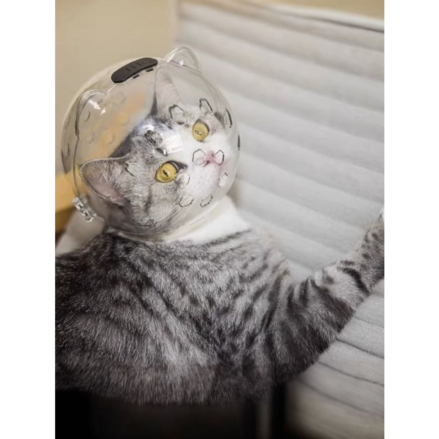 Transparent Anti-Bite Pet Spherical Head Cover Apparel and Accessories