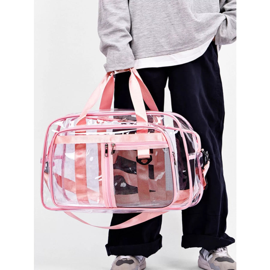 Transparent Duffle Bag Pink / onesize Apparel and Accessories