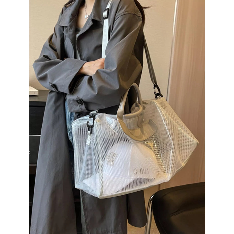 Transparent PVC Travel Bag Light Gray / One Size Apparel and Accessories