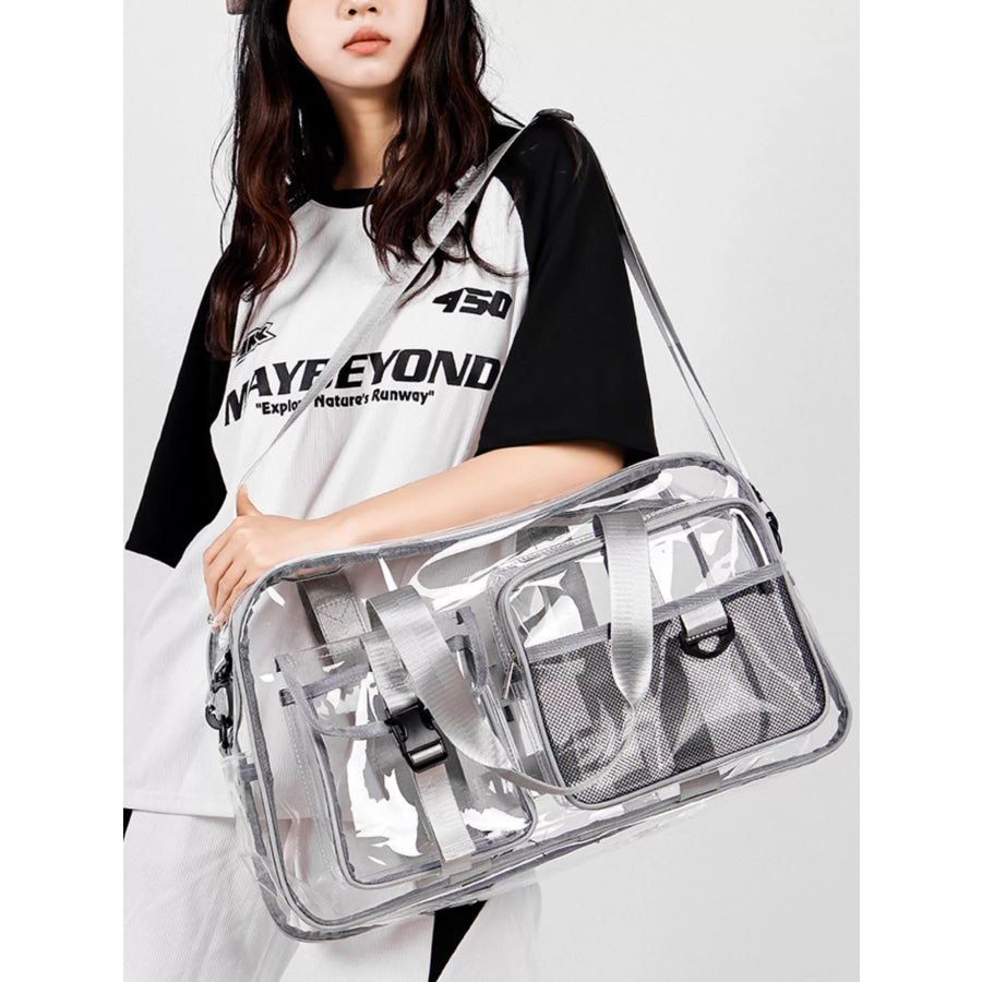 Transparent PVC Travel Duffel Bag Apparel and Accessories