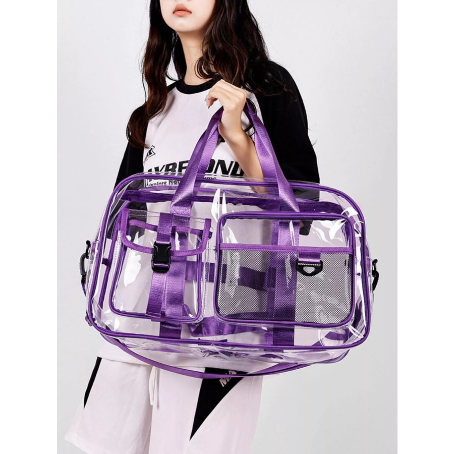 Transparent PVC Travel Duffel Bag Apparel and Accessories