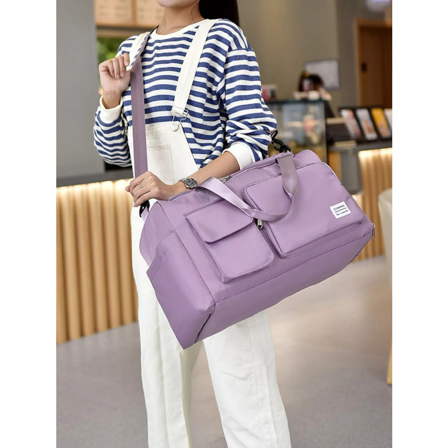 Travel Bag with Multiple Pockets Purple / One Size Apparel and Accessories