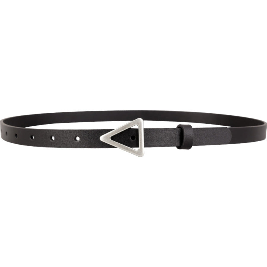 Triangle Buckle Skinny Belt Apparel and Accessories