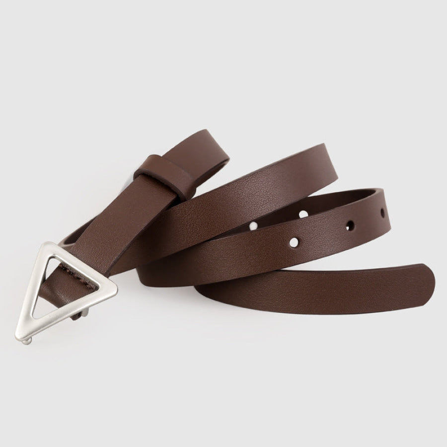 Triangle Buckle Skinny Belt Apparel and Accessories