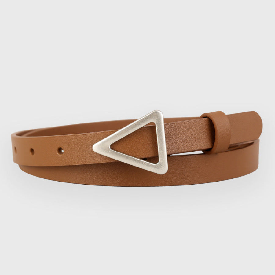 Triangle Buckle Skinny Belt Apparel and Accessories