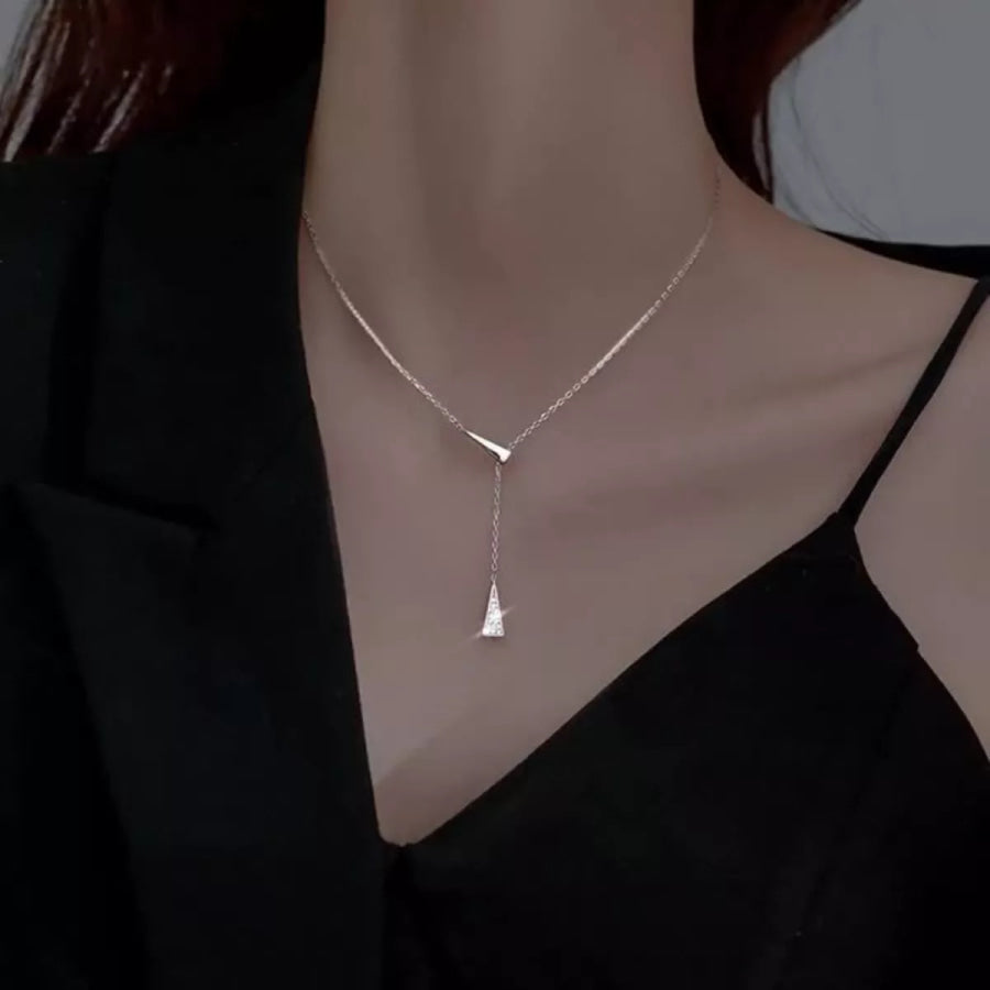Triangle Pendant Y Necklace Apparel and Accessories