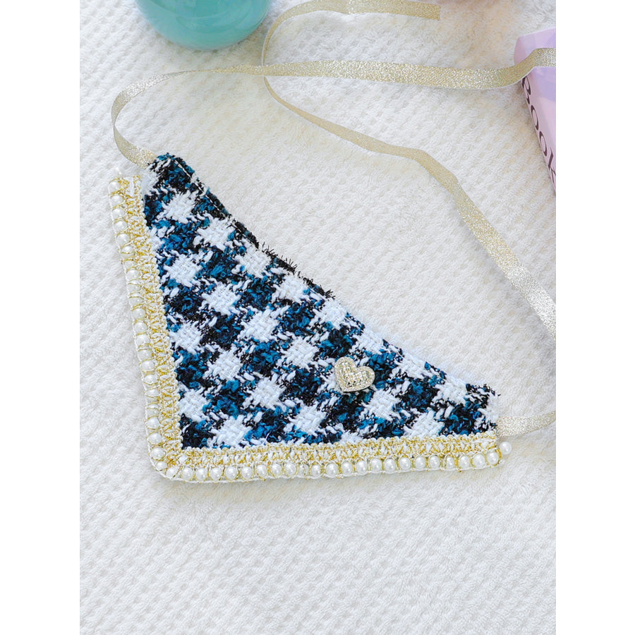 Triangle Tweed Pet Scarf Apparel and Accessories
