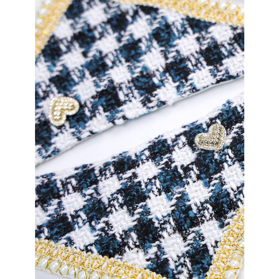 Triangle Tweed Pet Scarf French Blue / One Size Apparel and Accessories